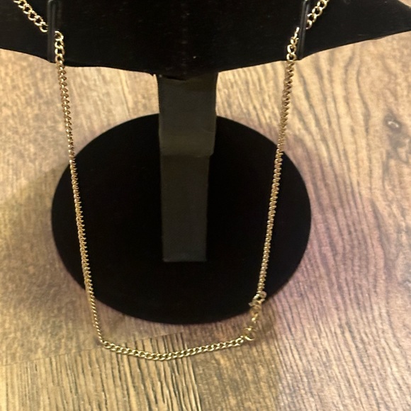 Ladies Gold Tone Dangling Pendant Necklace - Picture 3 of 3